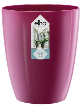 elho Brussels Diamond Orchidee Hoch 12,5cm Blumentopf - Kirschrot | ∅ 12.5 x H 15 cm | für den Innenbereich