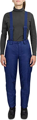 normani Damen Winter Thermohose gefüttert mit abnehmbaren Hosenträgern Farbe Navy Größe S