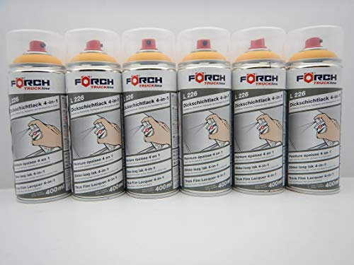 FORCH 4 in 1 Komatsu GELB BAUMASCHINE DICKSCHICHTLACK Lack Spray SPRAYDOSE 400ML (6)
