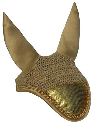 Rhinegold 662-F-Gold Fliegenschleier mit Pailletten, Gold, Volle Größe