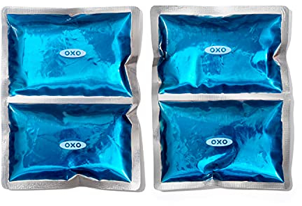 OXO Good Grips Prep and Go Ice Pack Set - 2 Reusable Ice Packs - White - Classic Style - Ideal for Lunch Bags, Coolers, Backpacks