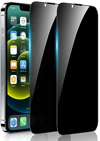 BENKS 2 Stück Sichtschutz für iPhone 13 Pro Max/14 Plus für Panzerglas Anti Spy Schutzfolie Full Vollständige Displayschutzfolie Privatsphäre Glas für iPhone 14 Plus/13 Pro Max - 6,7 Zoll