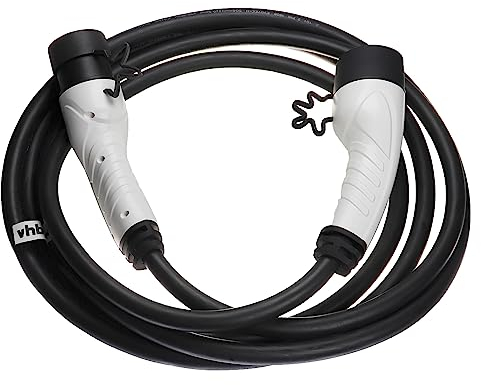 vhbw Ladekabel Typ 2 zu Typ 2 kompatibel mit Land Rover Electric, Discovery Sport PHEV Elektroauto, 3-phasig, 32 A, 22 kW, 5 m
