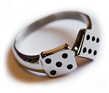 Fly Style Würfel Ring aus 316L Edelstahl - Dice Rockabilly Stil