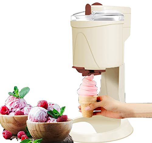 Machine à crème glacée molle, mini machine à crème glacée molle aux fruits, machine à sorbet gelato machine à yaourt glacé, idéale pour faire des sorbets sains, sorbets