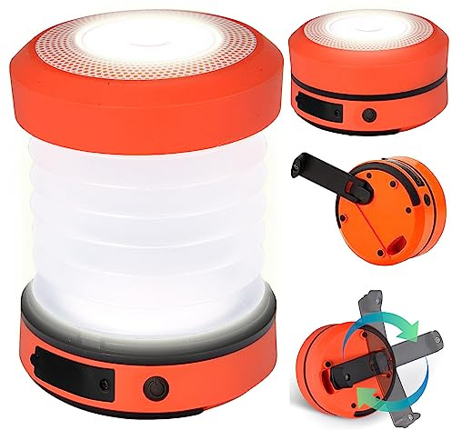 Semptec Urban Survival Technology USB Kurbel Ladegerät: Dual-Teleskop-LED-Campinglampe mit Dynamo-Handkurbel, 65 Lumen (Dynamo Taschenlampe, Lampe, Kfz)