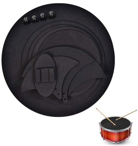 Trommel Schalldämpfer, 10 Stück Becken Pad Trommel Dämpfer Pads, Schwarzes Trommel Übungs Pad, Bass Drum Pedale Musikinstrumenten Zubehör Für Leises Üben Lautstärkeregelung