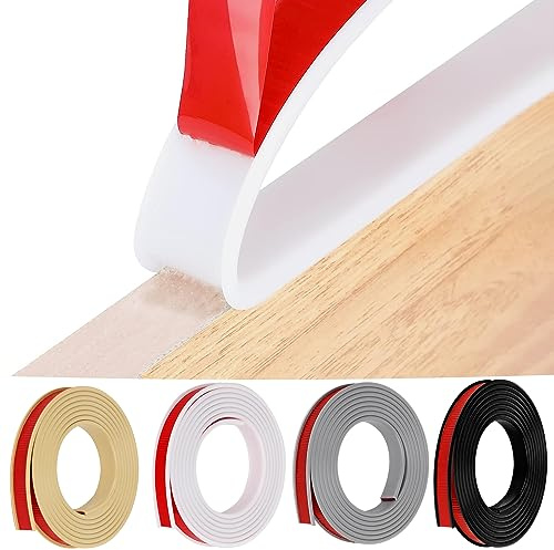 HeiPen TPE U-Form Selbstklebend Möbelkantenband (25mm x 5m, Weiß) | Kantenumleimer Selbstklebend, Flexible Faltbarer Kantenschutz für Schrankkanten, Abschlussleiste, Deckenkanten,Arbeitsplatten
