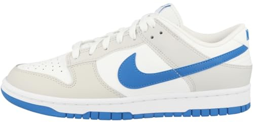 Nike Herren Dunk Low Retro Sneaker, Summit White Photo Blue Platinum Tint, 44 EU