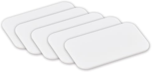 Kesper | 5er Set Schneidebrett, Material: Kunststoff (PE), Maße: 25 x 15 x 0,7 cm, Farbe: Weiß | 30724