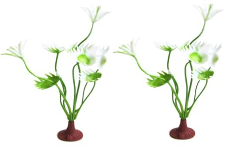 Kisangel 20pcs Simulated Aquarium Live Plants Fish Tank Grass Ornament Artificial Water Grass for Mini Fish Tank Decoration