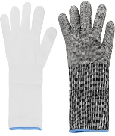 Kettenhandschuhe, Kettenhandschuhe zum Schneiden | Schnittfeste Küchenhandschuhe,Anti-Schneid-Küchenschutz-Werkzeuge aus Edelstahldraht, Sicherheits-Arbeitshandschuhe für das Kochen in der Küche