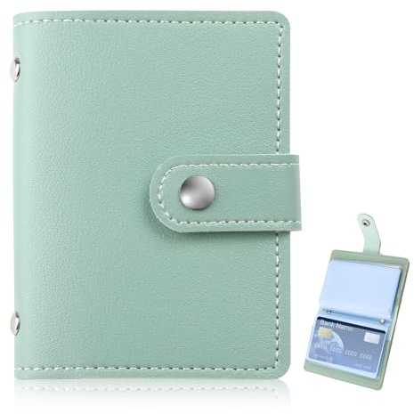 witeup Kartenetui Damen Herren,Kreditkartenetui mit 26 Karten,NFC RFID Blocker Kartenhülle,Grün Kreditkartenhülle,Scheckkartenetui für Kreditkarte und EC Karten