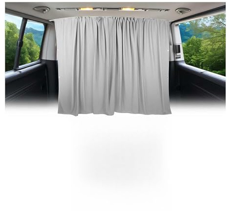 OMAC Autogardinen Fahrerhaus Maß Gardinen Camping Sonnenschutz Grau 160x180