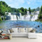 Fotomurales Cascada Bosque Pared 3D Papel Tapiz pintado tejido no tejido Decoración de Pared decorativos Murales moderna de Diseno Fotográfico 200cm×140cm (ancho x alto)
