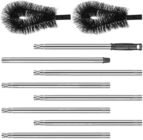 Gutter Cleaning Brush Tools with 10.5Ft Pole Multitool Hand Tool Gutter Cleaner Tool for Cleaning Leaves Debris Window