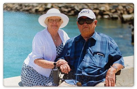 Personalised Photo Glass Worktop Saver Chopping Board 28cm x 20cm - Any Image or Picture - Smooth or Textured