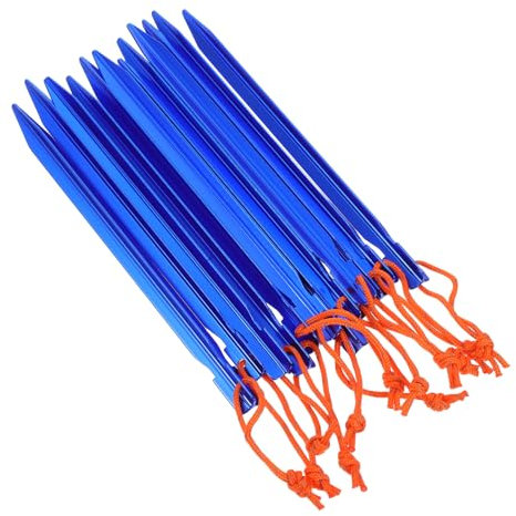 MAGICLULU 12stücke Teiliges Zeltheringe Aus Aluminiumlegierung Verstärkte Windfeste Für Campingzelte Stabile Outdoor Bodenanker Für Wanderung Strand Und Zeltbefestigung