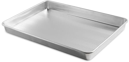 Nordic Ware Prism 21x15 inch Extra Large Baking Pan, XL Capacity, Textured Natural Aluminum For Roasting Baking Broiling