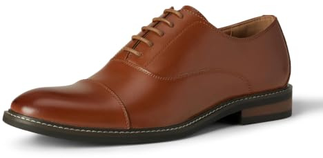 Amazon Essentials Men's Cap Toe Oxford Dress Shoes, Tan, 11