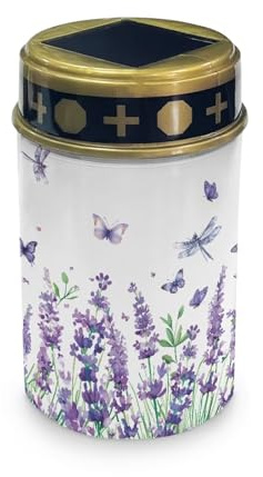 HUGS IDEA Luci solari per tomba, a forma di farfalla, color lavanda, impermeabili, in ABS, decorazione per cimitero, illuminazione commemorativa per giardini e patio, Lumiere Solaire Pour Tombeau