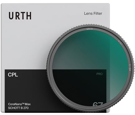 Urth Filtro Polarizador CPL 82 mm (Pro) | 34 capas de nano-recubrimiento, filtro profesional, reduce reflejos y destellos con fidelidad de color