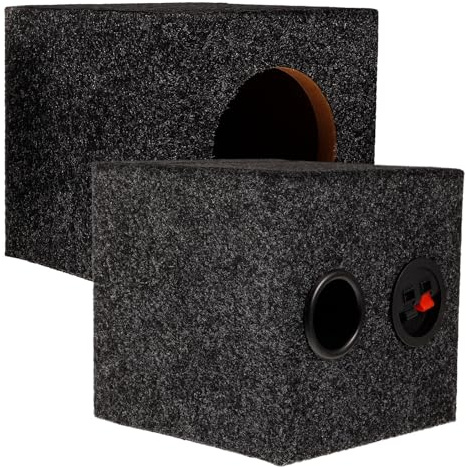 OHPHCALL Lautsprechergehäuse aus Holz Quadratisches Subwoofer gehäuse Stabile Auto Basskiste Ersatzbox für Car Speaker Cabinet Einfache Installation für Verbesserten Klang