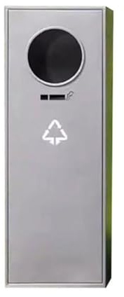 RYUQW3RE Cubo de basura para exterior con tapa Contenedor de basura pequeño for exteriores, de acero galvanizado, for vestíbulo de hotel, calle o área pública.