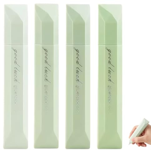 Mlifleue 4PCS Double Sided Tapes Roller Pen, Glue Tape Double Sided Tape Pens, Glue Pens for Crafting, School Office & Crafts, Scrapbooking Supplies (Green)