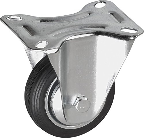 Metafranc 800630 - Rueda de goma maciza (diámetro de 100 mm, 104 x 80 mm, superficie de rodadura suave, rodamiento de rodillos, capacidad de carga de 70 kg, rollo de transporte, rodillo para muebles, rodillo de carga pesada)