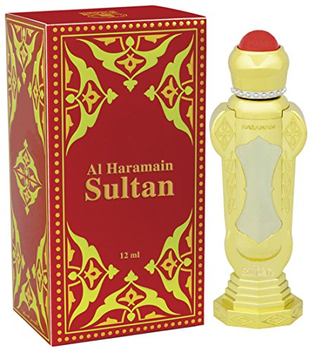 Al Haramain Sultan 12ml Perfume Oil | Luxury Unisex Arabic Attar | Long-Lasting Alcohol-Free Concentrated Perfume | Premium Floral Fruity Woody Fragrance for Women | Elegant Travel-Friendly Bottle