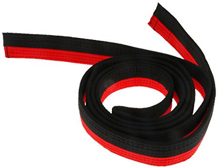 SunniMix SM gürtel/Budogürtel/Kampfsport Wettbewerb Training Gürtel, Rot + Schwarz, 280cm