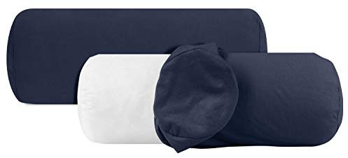 npluseins 2er Pack Baumwoll Kissenbezug - Jersey - viele Farben 1331.1812, ca. 40 x 15 cm, Navy