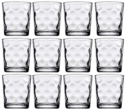 Queensway Home & Dining 255ml Modern Drinking Whisky Tumbler Glasses Glassware Gift Set (12)