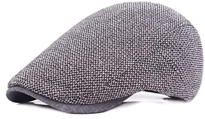 Unisex Beret Baskenmütze Outdoor, Unisex Beret Herren Freizeit. (Grau)