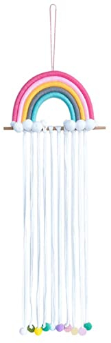 Regenbogen-Quasten, Haarschleifen, Halter, hängende Baby-Haar-Accessoires, Aufbewahrung, Kopfband-Halter, Haarspangen, Organizer, Regenbogen-Haarnadeln, Aufhänger, Wandbehang, Regenbogen-Dekoration