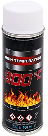VE-INDUSTRIES Thermolack Spray Ofenlack Auspufflack Hitzebeständiger Lack Ofenfarbe 800°C div. Farben (Weiß)