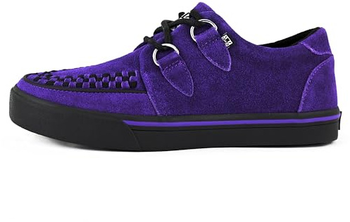 T.U.K. Purple Suede Creeper Sneaker Lace Up Shoes US Women 6 / Men 4