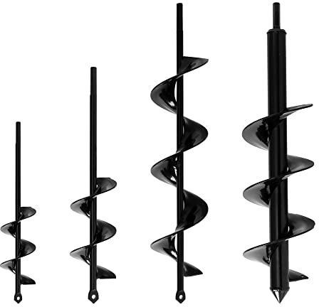 VASGOR Schlangenbohrer zum Bepflanzen, einfacher Pflanzer, Gartenbohrer, Blumenzwiebel- und Beetpflanzenbohrer, Erdlochbohrer für Zwiebel und Beetpflanze, Erdlochbohrer für 3/8-Zoll-Sechskantantrieb,