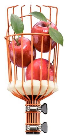 EXTEND-A-REACH Fruit Picker Basket Only // Twist-On Apple Picker Basket Only Fits Standard Acme Extension Pole // Fruit Tree Picker Tool for Orange Mango Avocado Lemon Pear (Pole Sold Separately)