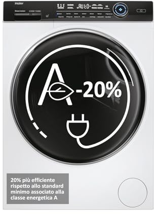 Haier HW120-B14979EUIT Serie I-Pro 7 Plus, Lavatrice 12 Kg a Carica Frontale, 1400 Giri, Programma vapore Refresh, Trattamento Antibatterico, Direct Motion, 60 * 69 * 85 cm, Classe A -20%