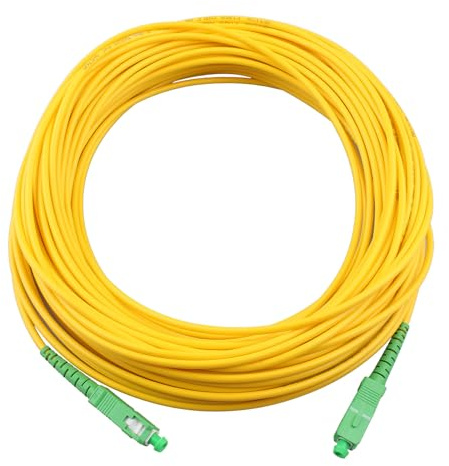 Jopto - Câble/Rallonge Fibre Optique - SC/APC à SC/APC Simplex Monomode 9/125 μm Jarretière Optique LSZH - Blindage et Connecteur Renforcée - Perte Très Fiable (20M)