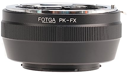 FOTGA Adaptador de Objetivo PK-FX para Objetivo Pentax PK K Compatible con Fujifilm Fuji X-Mount convertidor a X-H2,X-H2S,X-T5,X-T4,X-E4,X-T200,X-T100,X-A20,X-T30 II,X-T2