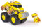 PAW Patrol: Rescue Wheels, Bulldozer di Rubble, Veicolo Giocattolo con Trasformazione e Personaggio Collezionabile, Giocattoli per Bambini e Bambine, 3+ Anni