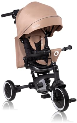 LIONELO Tris Plus Multifunktionales Laufrad Dreirad von 9 Monaten bis 5 Jahren bis zu 25 kg, Kinderwagen, Große PU-Räder Drehbarer Sitz 360 ° Verstellbare Rückenlehne Montage ohne Werkzeug