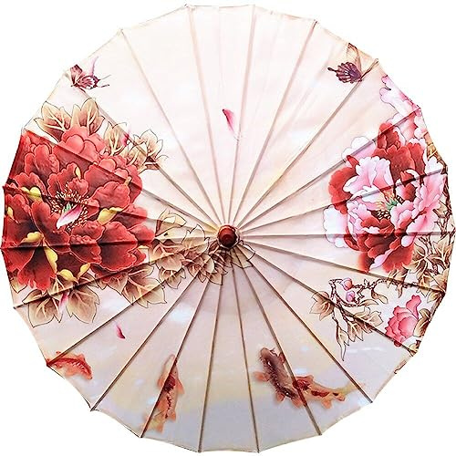 Stakee Seidentuch Japanischer Klassischer Regenschirm Kunst Ölpapier Bemalt Chinesischer Traditioneller Regenschirm Tanzschirm Cosplay Foto Requisite