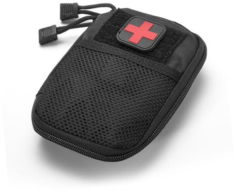 minkissy Taktische Medizinische Tasche Für Notfälle Tragbare Erste-Hilfe-ausrüstung Für Reisen Camping Und Outdoor-aktivitäten Aufkleber Schwarz