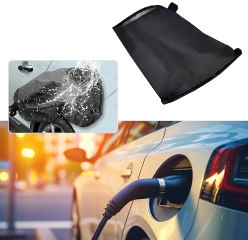 Booaee Copertura antipioggia magnetica con spina di ricarica EV, copertura impermeabile per veicoli elettrici, copertura antipioggia per auto elettriche, copertura porta di ricarica, protezione da