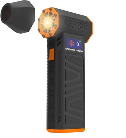 CNANRNANC Elektrisches Staubgebläse, 3 Gang Air Duster, 130.000 U/min, Handgehaltenes Druckluftspray mit 4000mAh Akku Wiederaufladbares und kabelloses Design