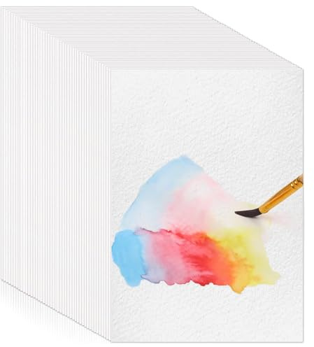 70 Blätter Aquarellpapier 300g, Aquarellblock Watercolor Paper Weiß Aquarellblock Aquarell Papier Zeichenpapier für Adventskalender Weihnachts Neujahr DIY Geburtstag(5 x 7 Zoll)